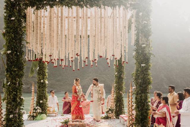 Wedding guests at Ganga-side destination wedding resort Rishikesh